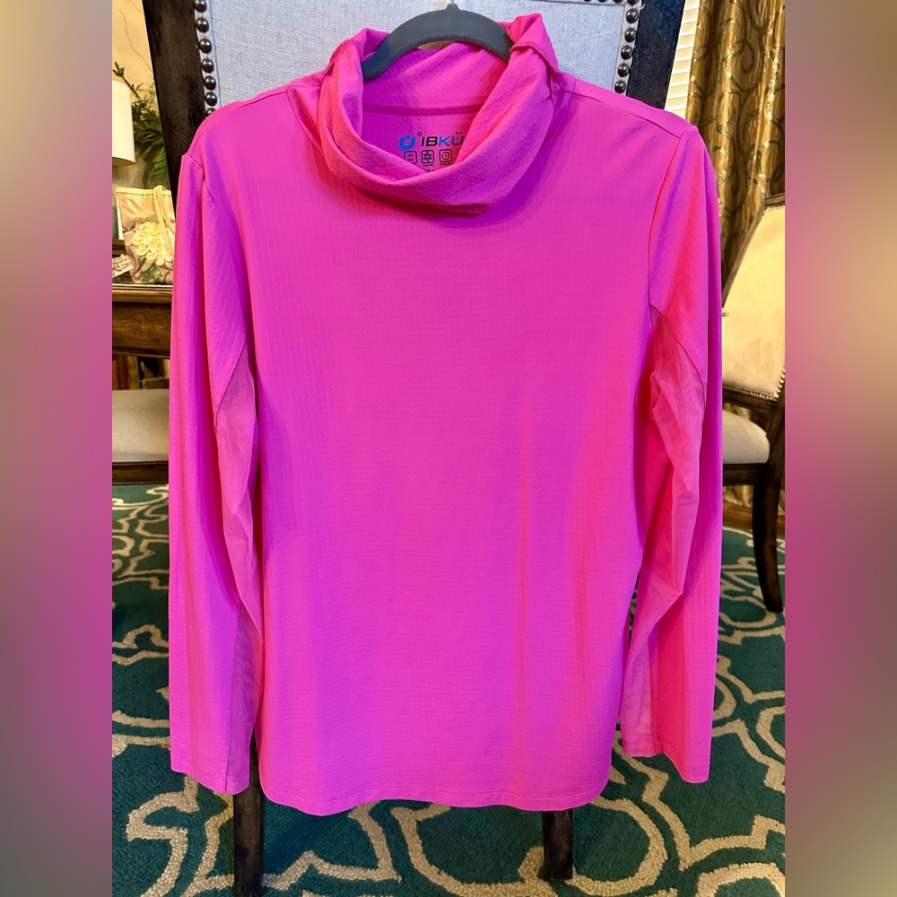 IBKul Women's Convertible Mock Shirt - Size L